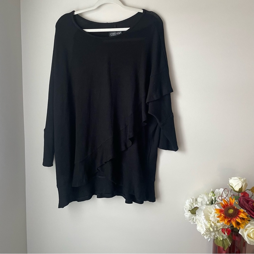 Context Women’s Plus Black Knit Top Size 1X